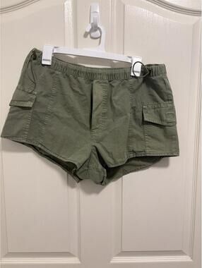 Arizona Jean Co Olive Green Cotton Cargo Shorts Size L